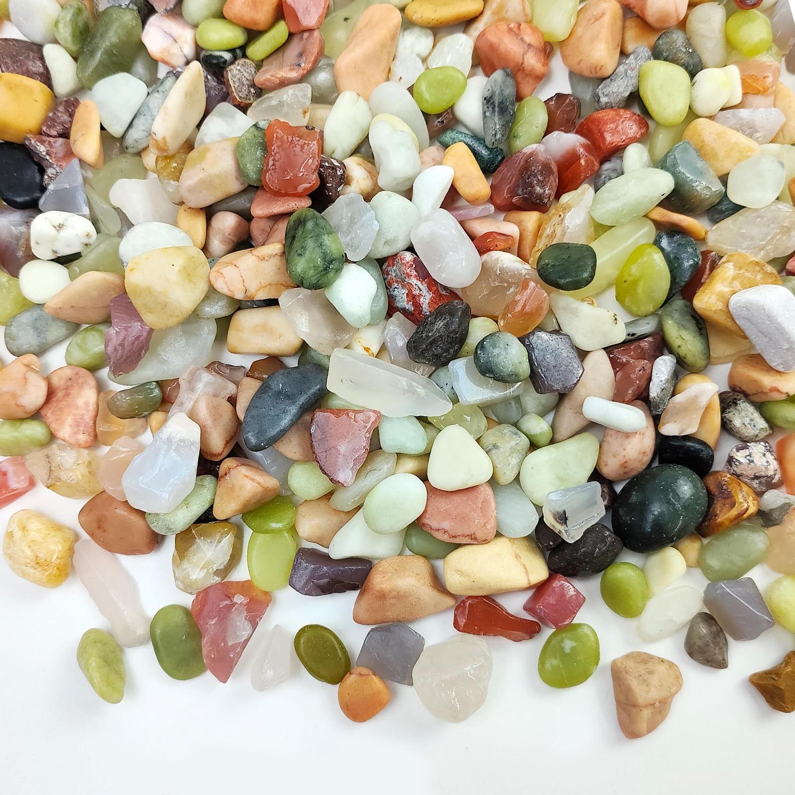 FANTIAN Succulent Rocks, 3/8 Inch Polished Pebbles for Indoor Plants, Decorative