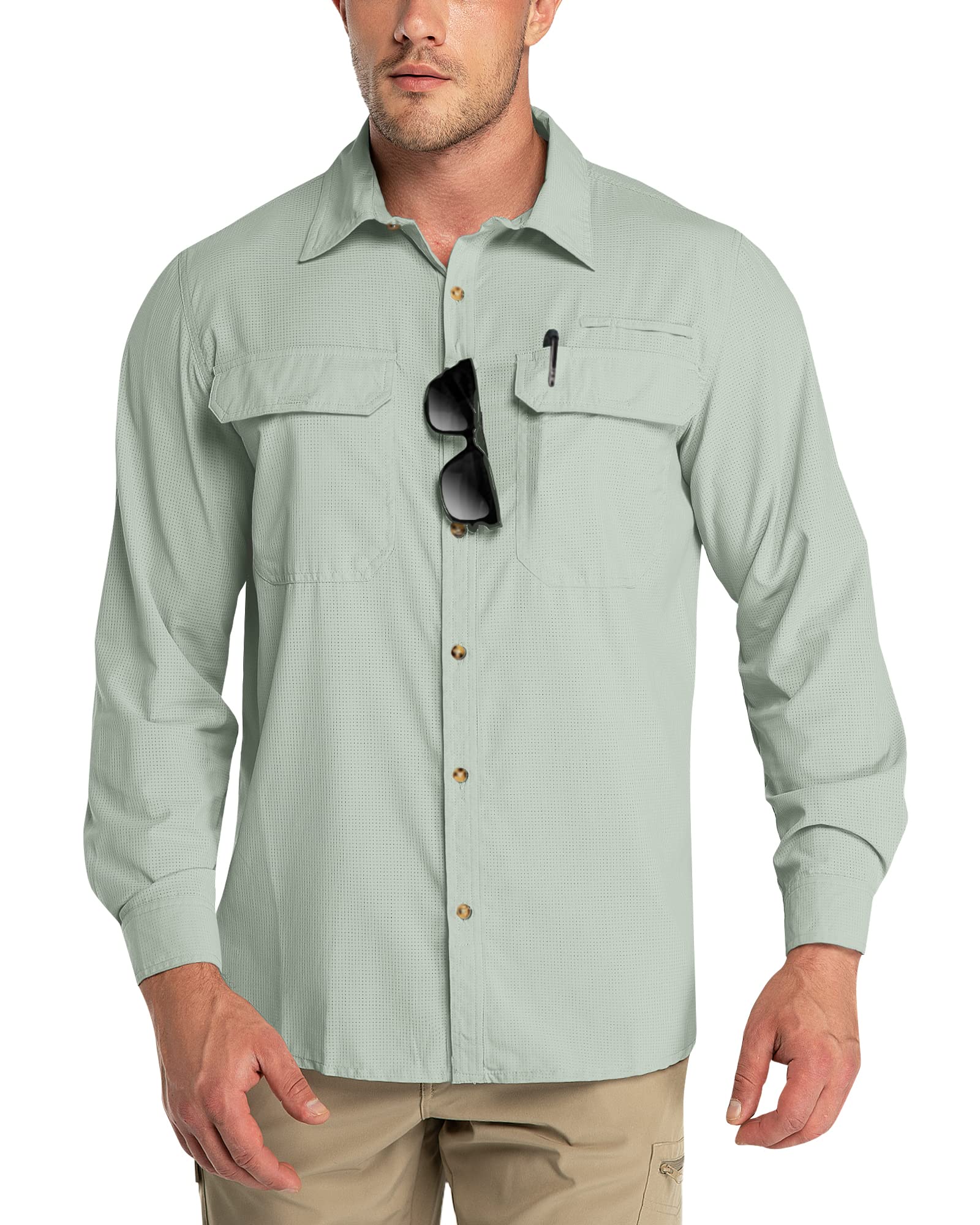 Outdoor Ventures Men's Long Sleeve Shirt, Outdoor Functional Shirt, Quick-Drying