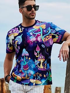 Herren Graphic T-Shirt Kurzarm Casual Tee mit einzigartigem Druckdesign - Trendiges Sommershirt für Männer