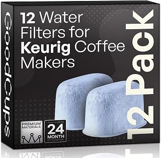 Keurig Filter Replacement - 12 Water Filters for Keurig K-Supreme, K-Slim, K-Express, K-Classic, K-Duo, K-Duo Hot & Iced, K-Elite, K-Select, K-Cafe, K-Compact, 2.0 and 1.0 Brewers
