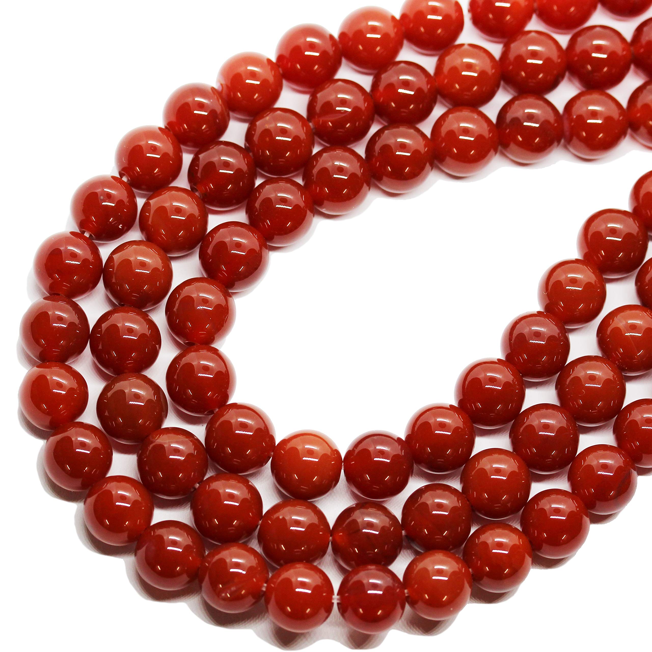 Red Agate Beads 8mm Gemstone Beads for Making Jewellery Energy Healing Crystals 