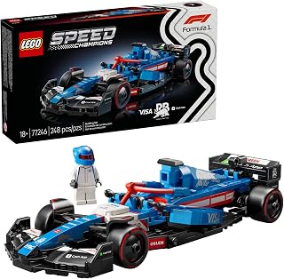 LEGO Speed Champions Visa Cash App RB VCARB 01 F1 Race Car Model Kits - Building Sets for Adults, Ages 18+ W/Realistic Features - DIY Crafts for Display - Gift Ideas for F1 Fans - 77246