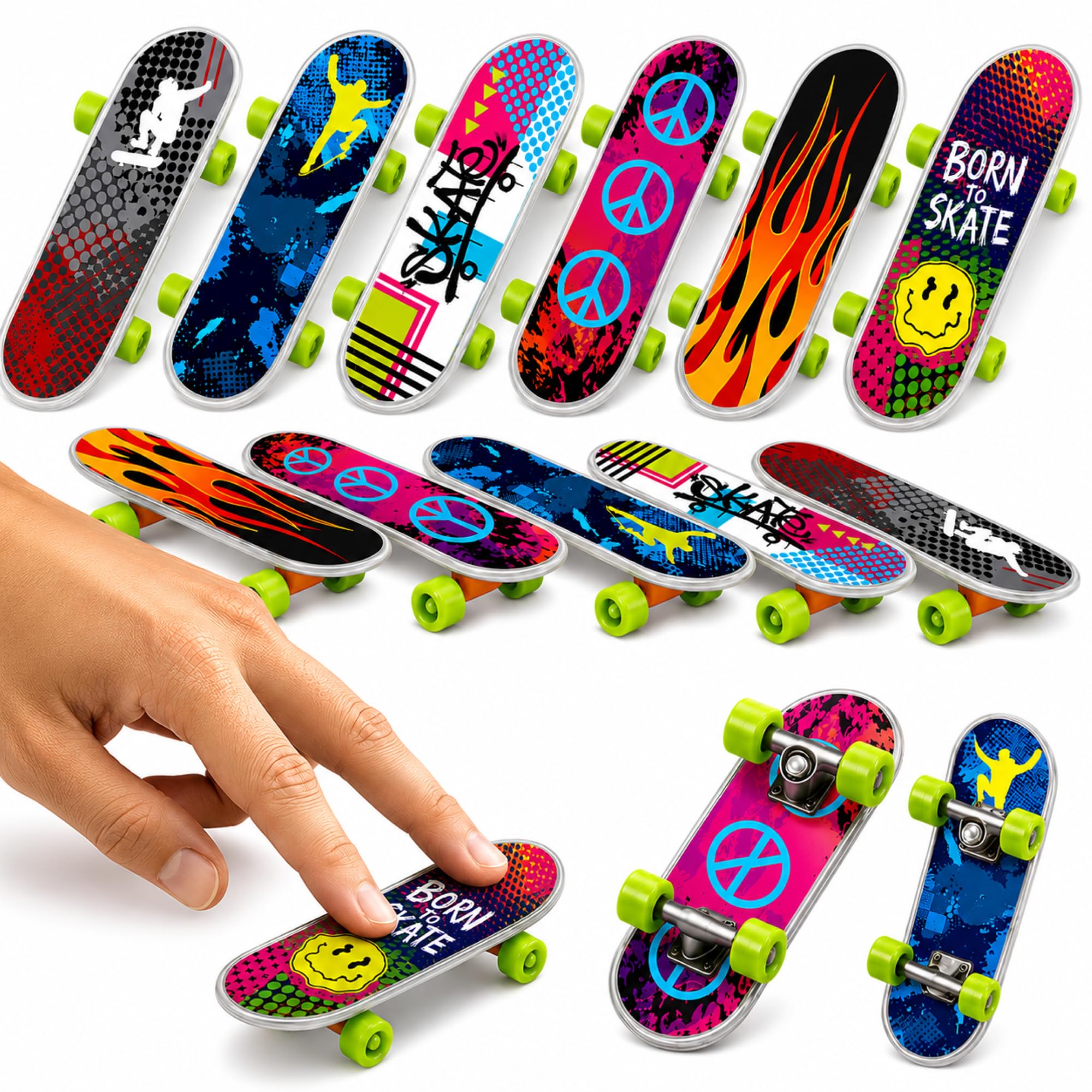 ArtCreativity 144 PCS Mini Finger Skateboards for Kids – 2 Inch Durable Fingerbo