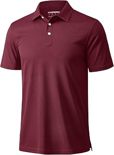 MAGCOMSEN Polo para hombre, 3 botones, informal, para trabajo, secado rápido, manga corta, camiseta de golf, jersey de piqué, rendimiento al aire libre