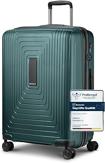 REDOLZ Medium Hard Trolley M+ | 46 x 30 x 66 cm | Expandable Suitcase from 82 to 97 Litres | Ultralight, Only 3.7kg (Essentials 14)