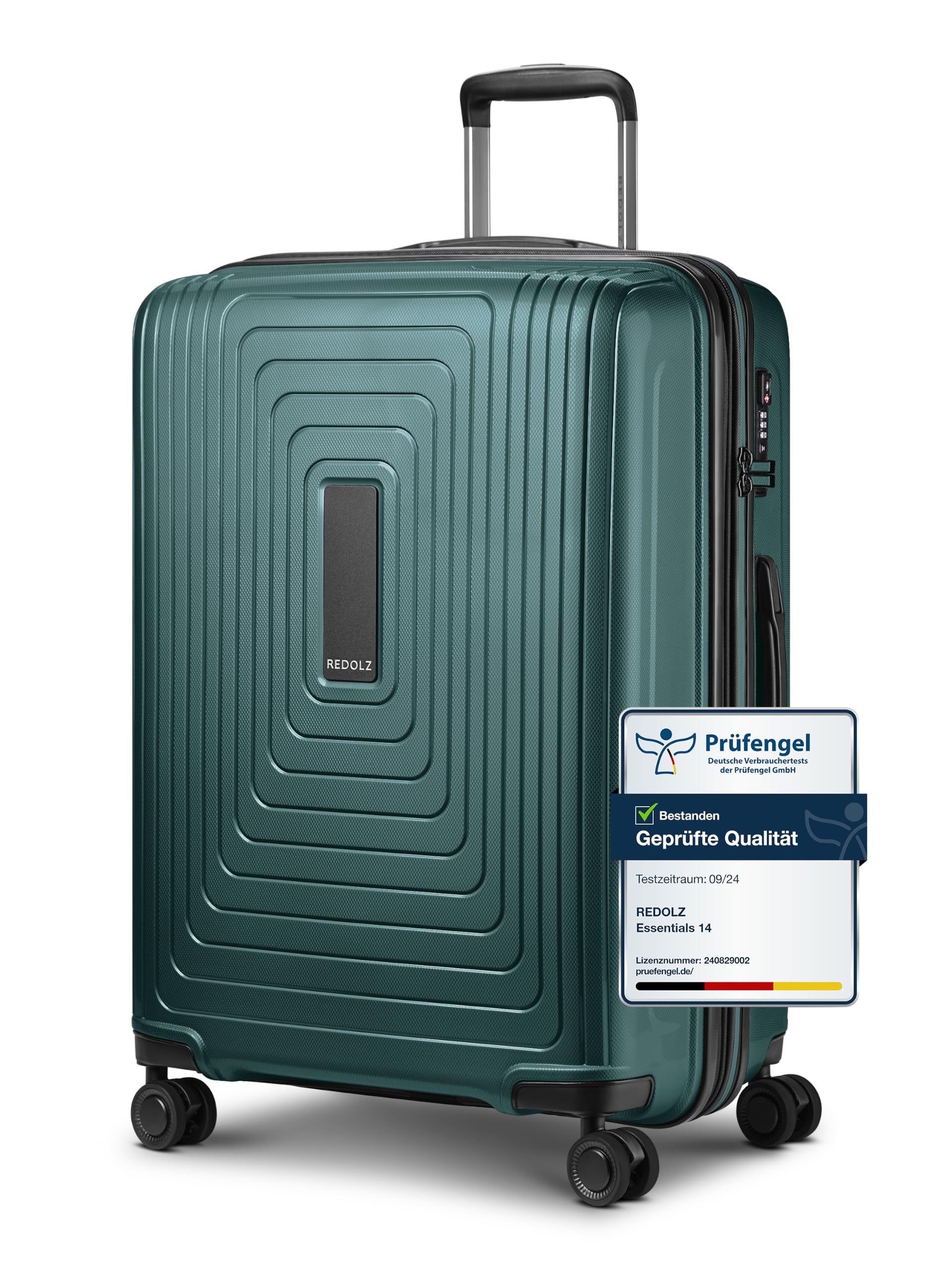 REDOLZ Medium Hard Trolley M+ | 46 x 30 x 66 cm | Expandable Suitcase from 82 to