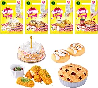 Slime Mart Shopping Bag (4 Pack) By ZURU | Squishy slime cooking kit, realistic food creations, gooey stretchy ASMR sensory play, mix and mold, collect them all