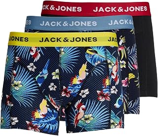 JACK & JONES Men's Jacsolid Trunks 3 Pack Op (Pack of 3)