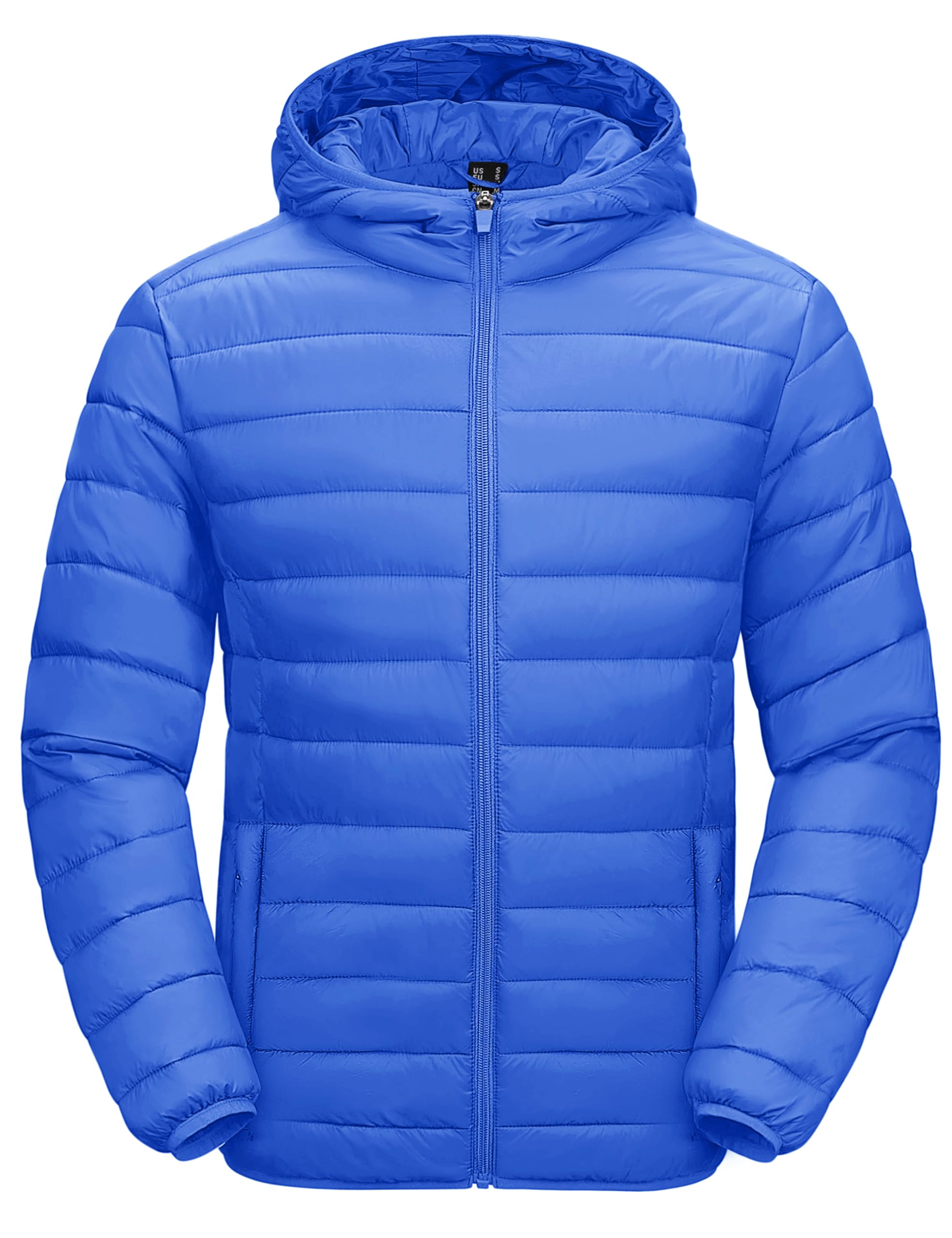 MAGCOMSEN Men's Lightweight Puffer Jacket Hooded Warm Winter Coat Quilted Lined 