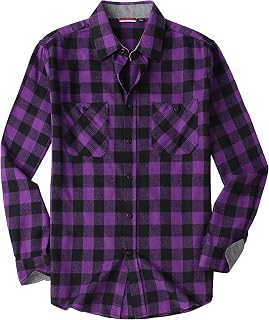 Alex Vando Mens Button Down Shirts Regular Fit Long Sleeve Casual Plaid Flannel Shirt