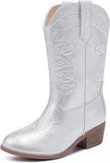 LAURMOSA Cowgirl Boots for Girls Western Cowboy Boots Horse Riding for Kids