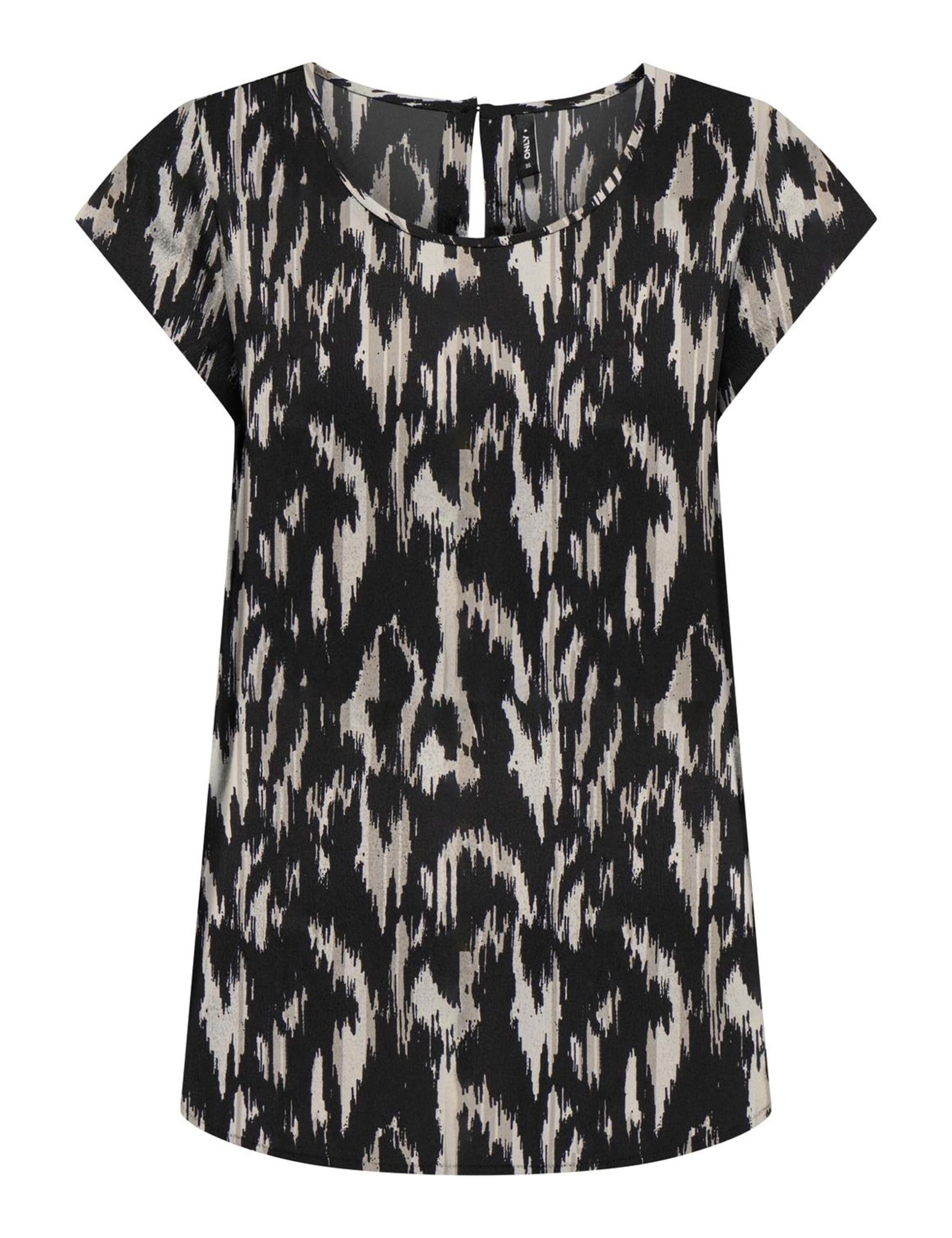 ONLY Onlnova Life Vis S/S Top AOP Women's T-Shirt, Black/Oop: 590 Rough Animal, 