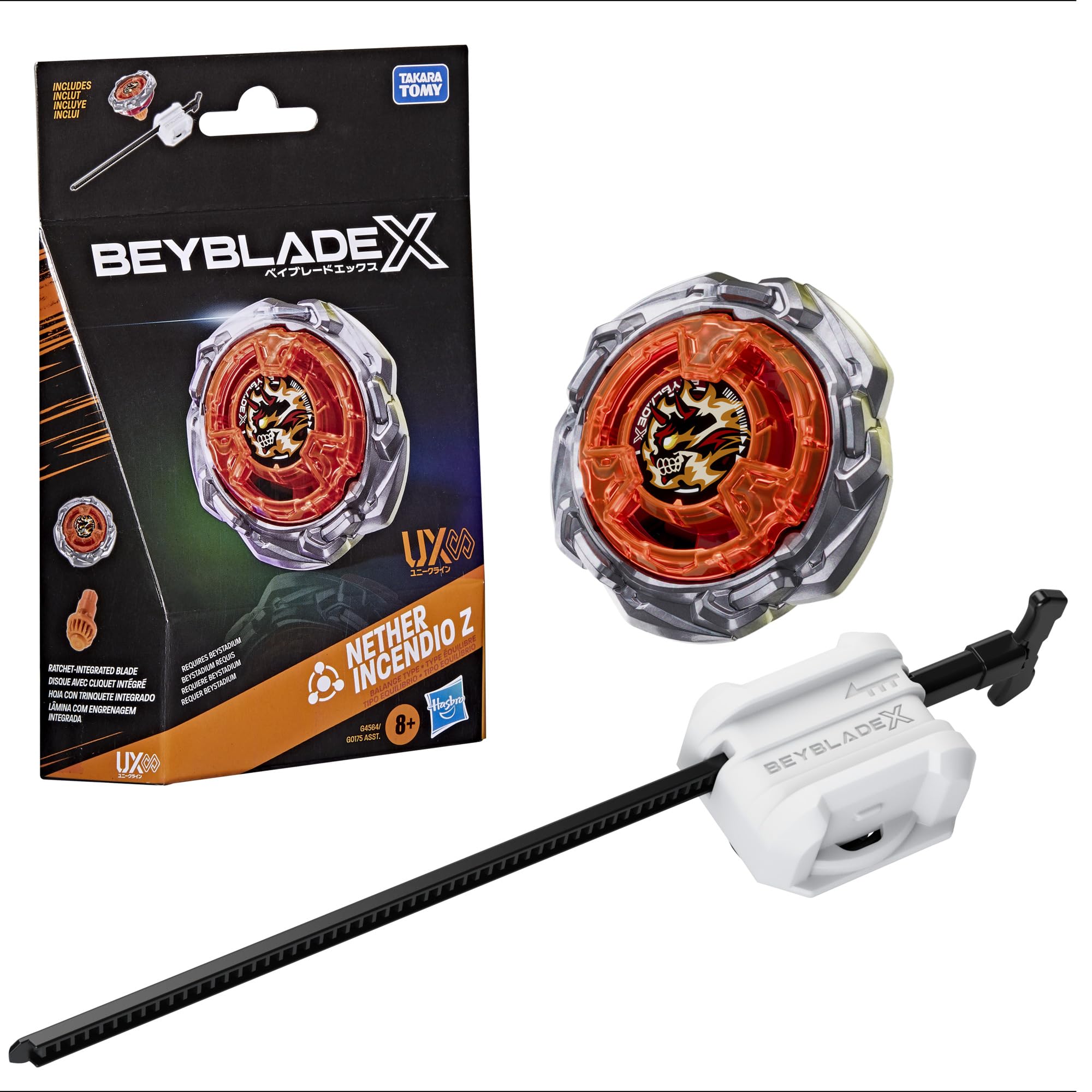 Beyblade X Nether Incendio Z UX Infinity Starter Pack Set | Takara Tomy Balance 