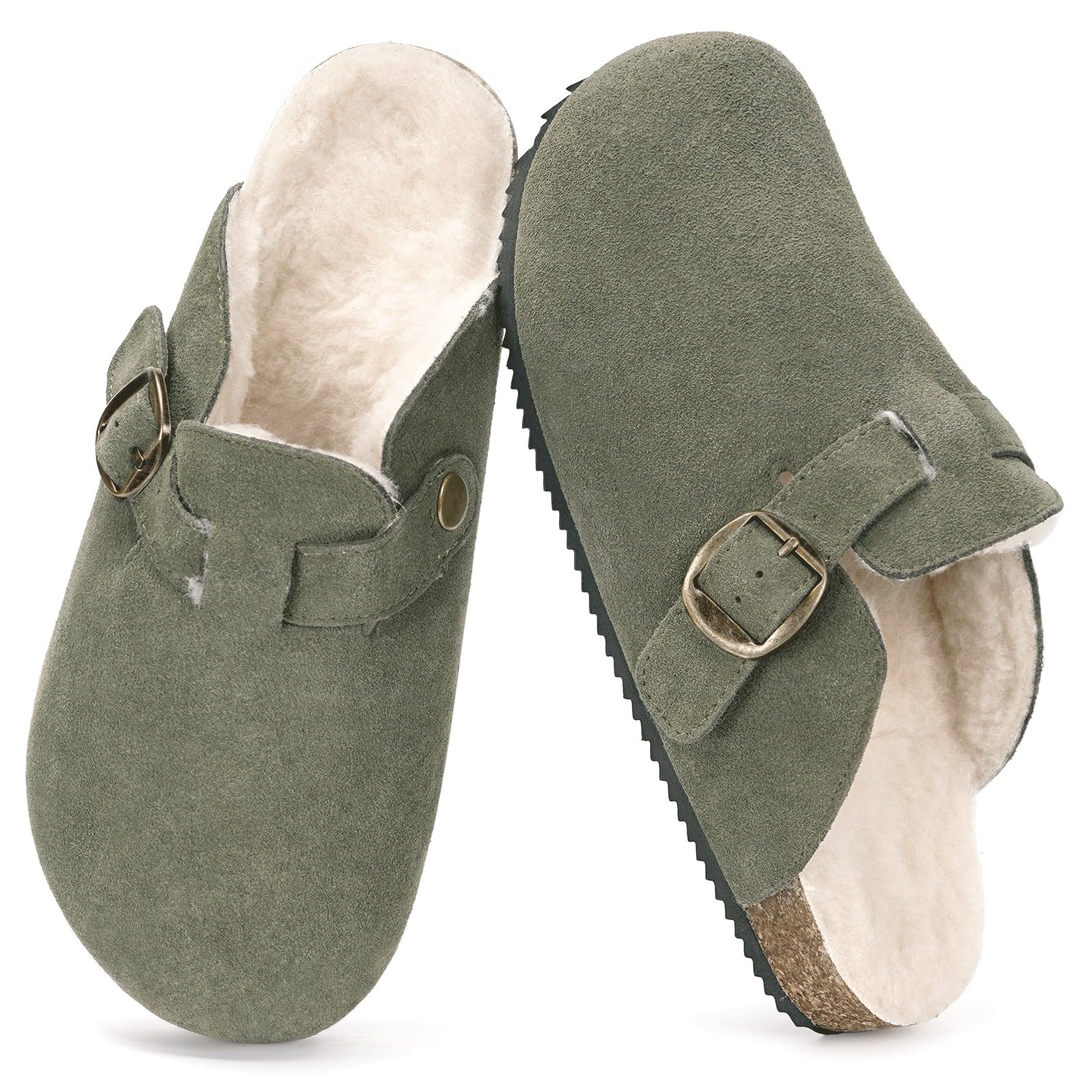 Dokela Men's Women's Winter Fur Clogs Clogs