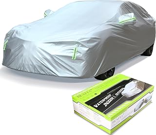 BEXITA Car Cover Waterproof Outdoor All Weather Windproof Snowproof UV Protection Full Car Covers Fit for Saloon; Size M: MAX 185in/470cm