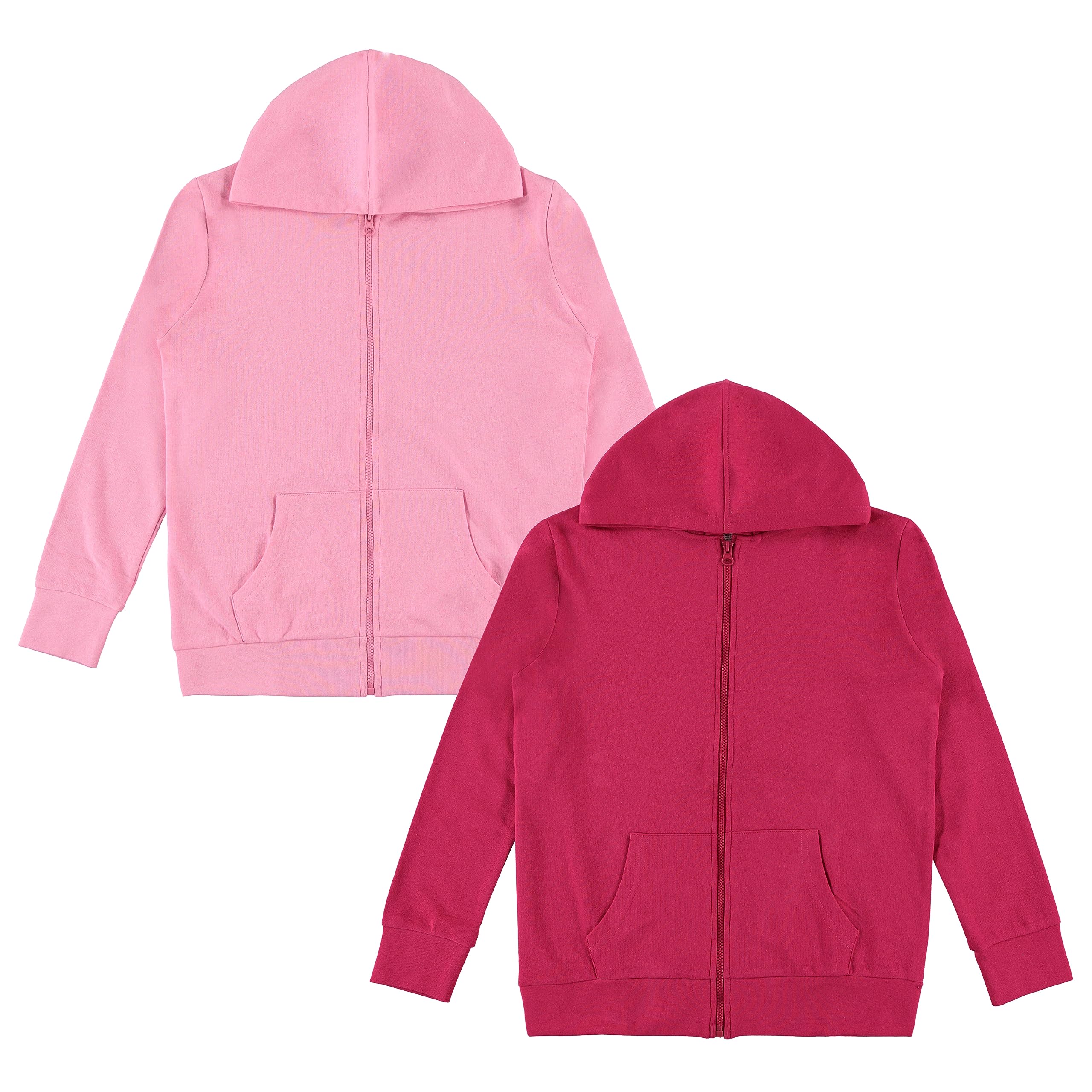 Pink Angel Little & Big Girls Zip Up Hoodie, Kids Full Zipper Hooded Fashion Swe