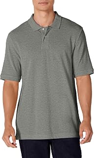Amazon Essentials Men's Standard Fit Short Sleeve Pique Cotton Polo Shirt (Available in Plus Sizes)
