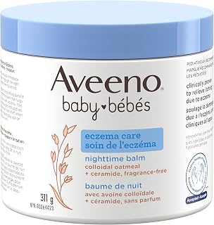 Aveeno Baby Eczema Care Nighttime Balm Body Lotion, Fragrance-Free, 311g | Soothing Colloidal Oat & Ceramide, for Dry, Itchy Skin, Gentle Eczema Care, Helps Strengthen Natural Moisture Barrier