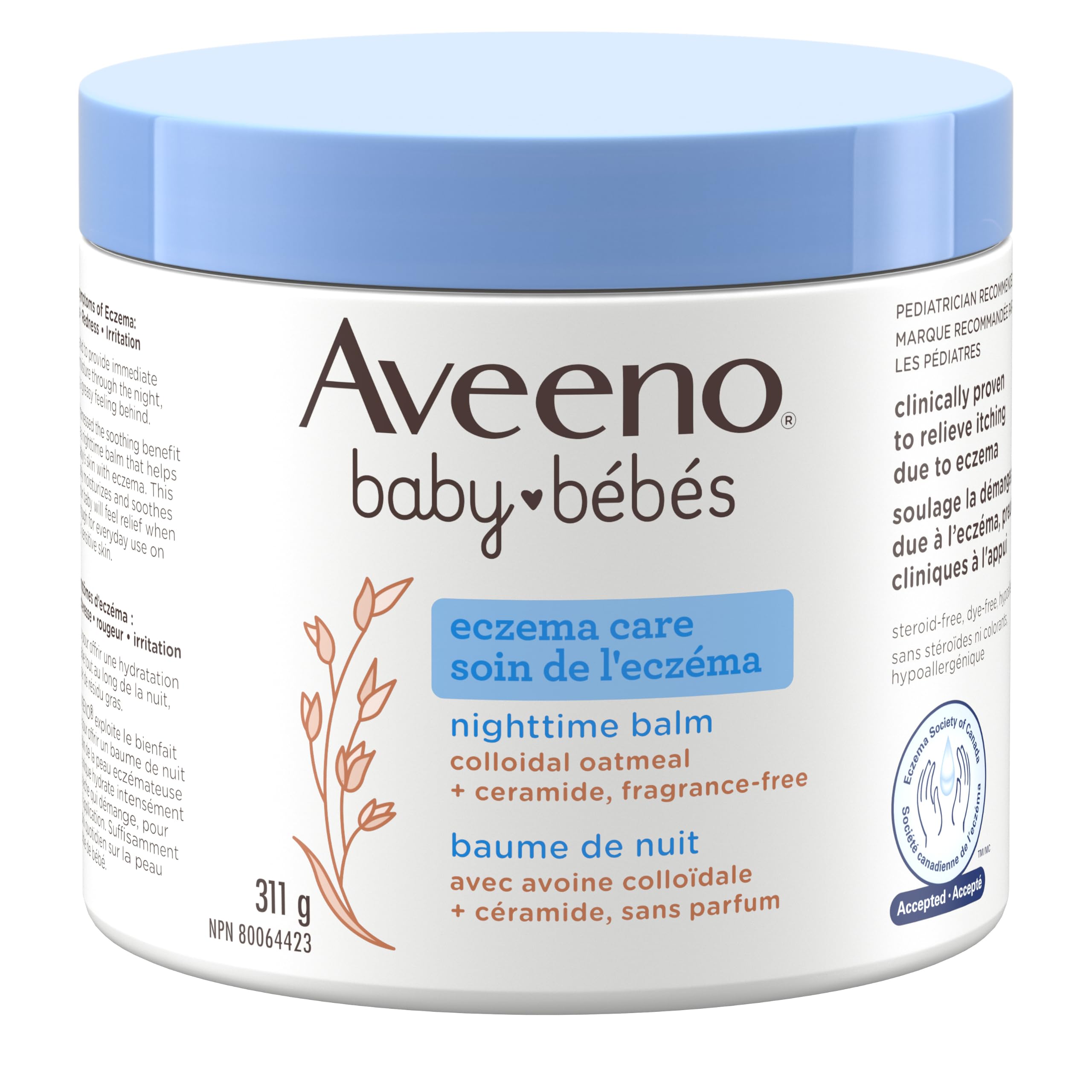Aveeno Baby Eczema Care Nighttime Balm Body Lotion, Fragrance-Free, 311g | Sooth