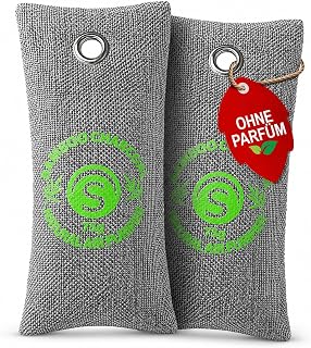 Activated Carbon Bag Shoes Pack of 2 - Remove Shoe Odour & Absorb Moisture - Fragrance-Free Shoe Deodorant & Odour Remover for Trainers, Sports & Work Shoes