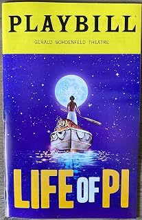 Brand New Color Playbill from Life of Pi at the Gerald Schoenfeld Theatre starring Hiran Abeysekera Adi Dixit