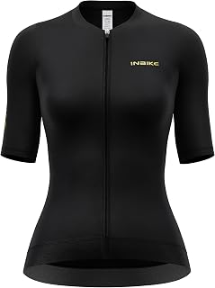INBIKE WF879 Women's Summer Cycling Jersey MTB Short Sleeve Sweat Sun Protection Stretch Breathable Quick Dry Anti-Reflective with 3 Pockets