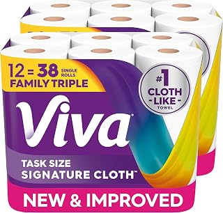 Viva Signature Cloth Paper Towels, 12 Family Triple, 141 Sheets per Roll
