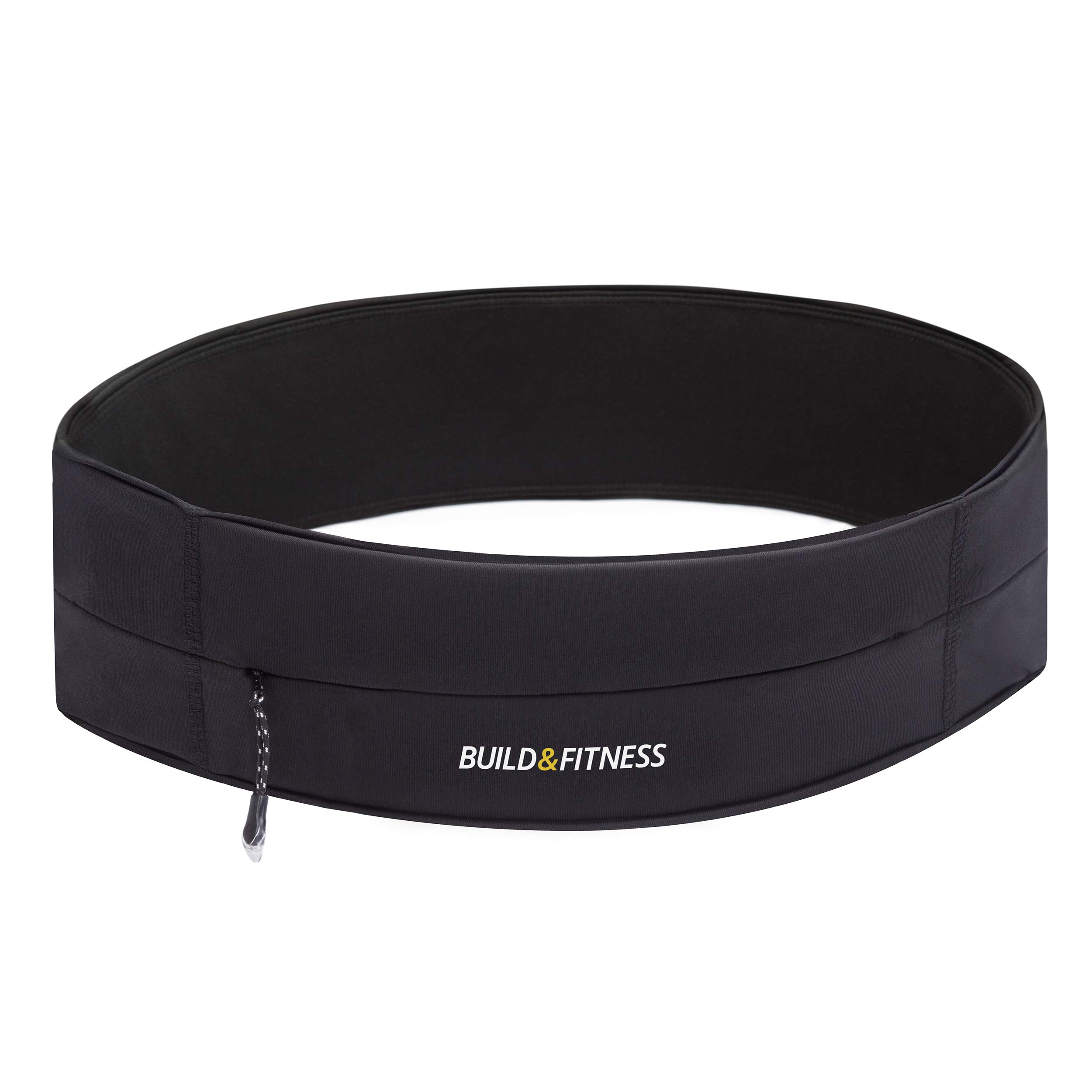 Build & Fitness Zipper Running Belt Secure Key Clip - Lightweight Running Belt S