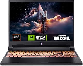 Acer Nitro V16 ANV16-42 Gaming Laptop: Ryzen 5, 5050, 16GB, 512GB | 16 inch WUXGA 180Hz, AMD Ryzen 5 240, NVIDIA RTX 5050, 16GB, 512GB SSD, Windows 11, Charger included