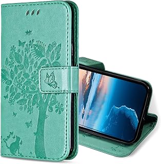 Mobile Phone Case for Samsung Galaxy S21 Plus 5G, PU Leather Protective Case with Card Slot, Flip Case, Foldable, Shockproof Case for Samsung S21 Plus 5G (Mint Green)