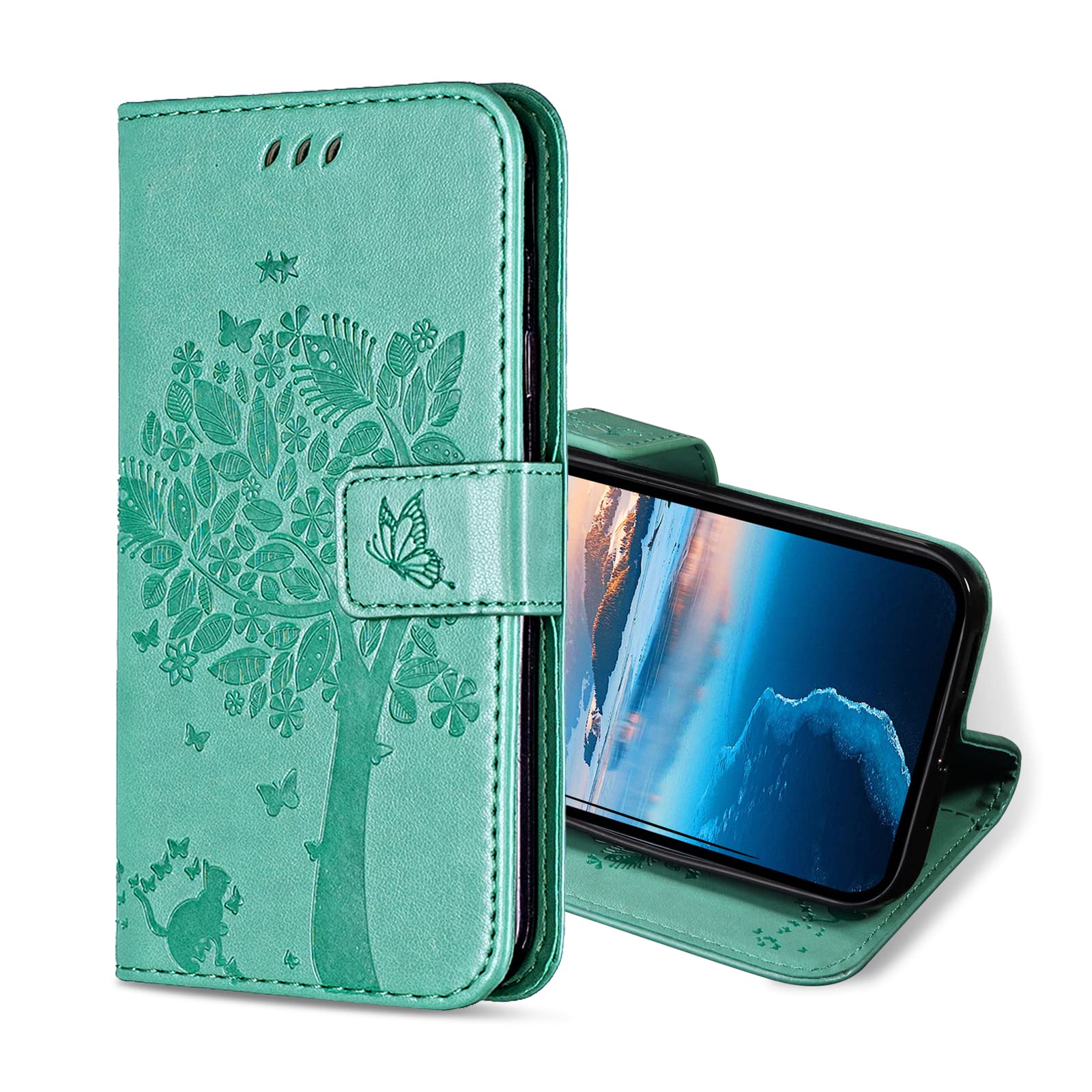 Mobile Phone Case for Samsung Galaxy S21 Plus 5G, PU Leather Protective Case wit