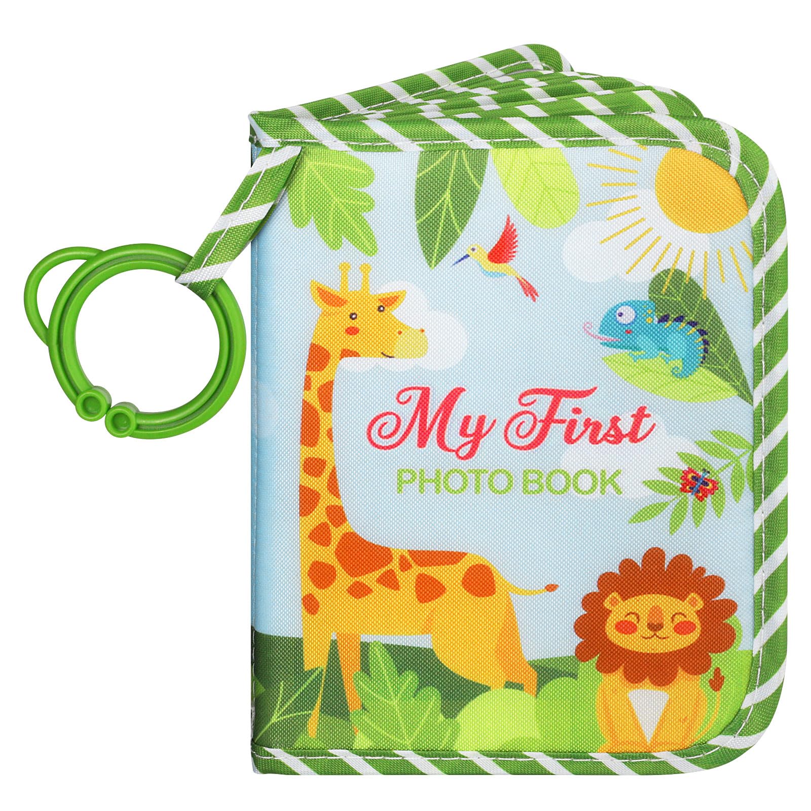 Lanpn Baby Photo Album Holds 17 6x4 Pictures, My First Soft Cloth Family Photo B