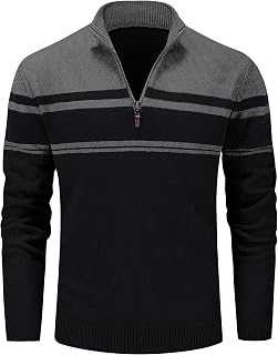 MAGCOMSEN Maglioni Uomo Quarter Zip Inverno Cotone Casual Pullover Maglione
