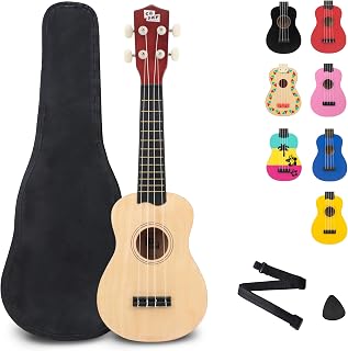 CB Sky Soprano Ukulele 21"/53cm beginners, students kids guitar (Natural)