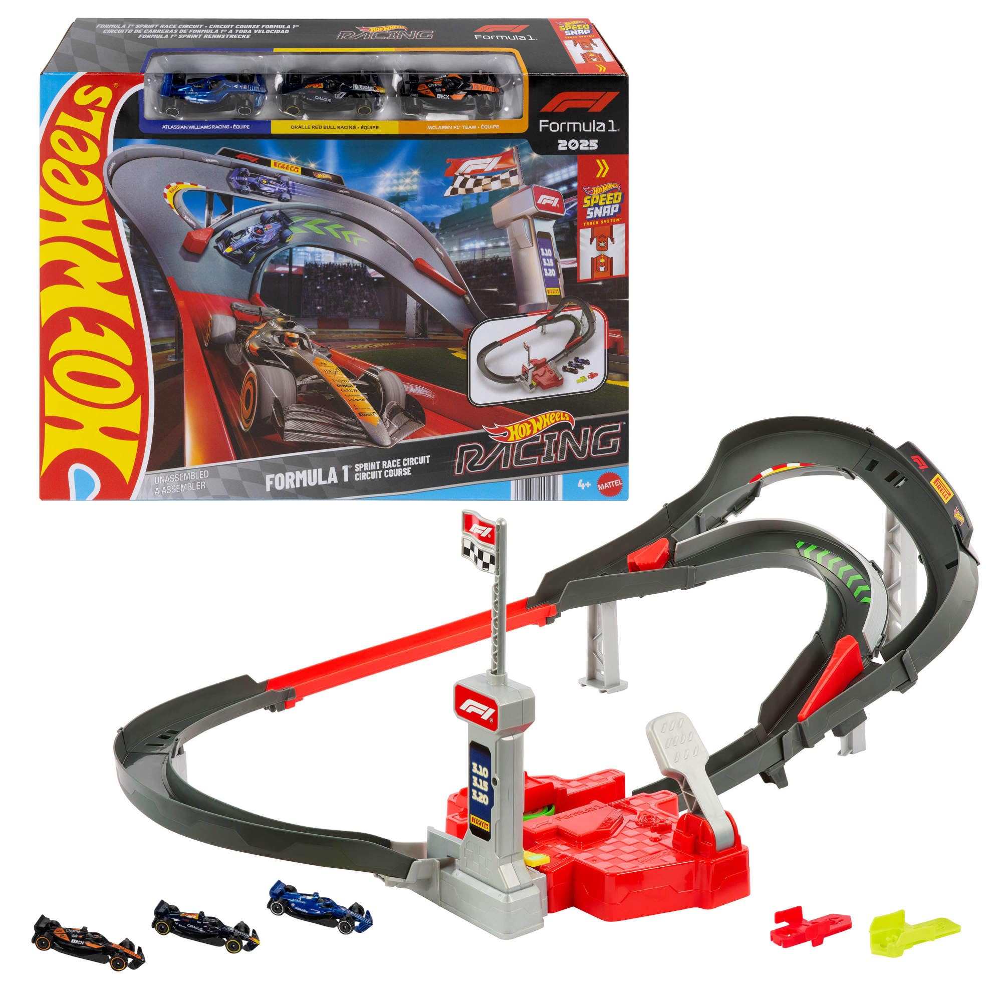 ​Hot Wheels Sprint Race Circuit Track Set with 3 Toy Cars | Track Set with 1:64 