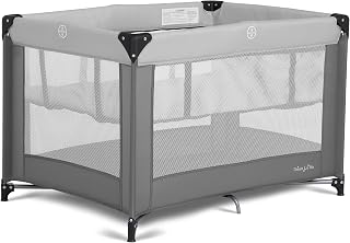 Dream On Me Zazzy Portable Baby Playard with Bassinet, Travel Carry Bag | Converts from Bassinet to Playard, For Infants &amp; Toddlers, Quick Fold &amp; Compact for Indoor, Outdoor &amp; Travel, ASTM, Gray