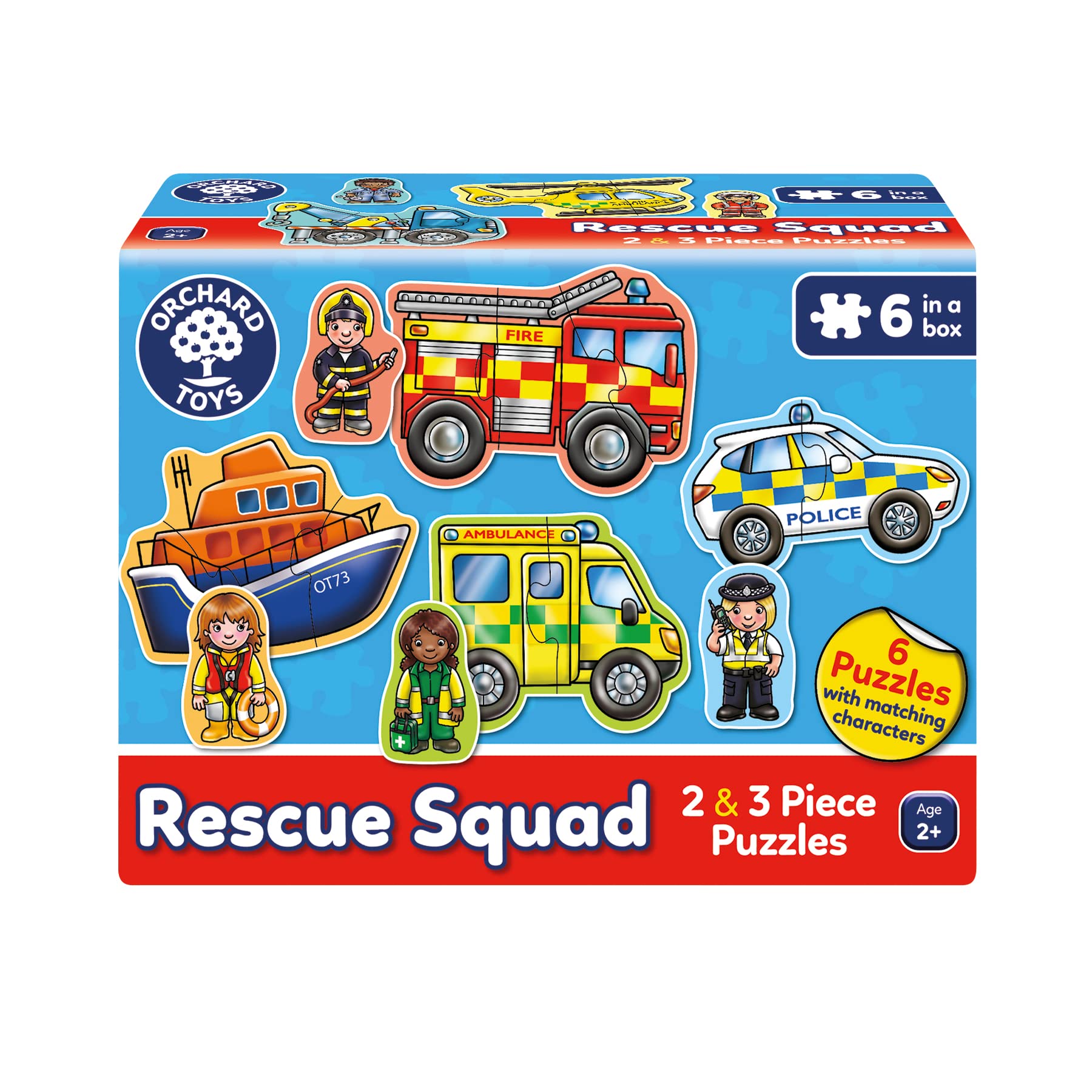 Orchard Toys Rescue Squad Jigsaw Puzzle, A Collection of 6 puzzles featuring 2 a