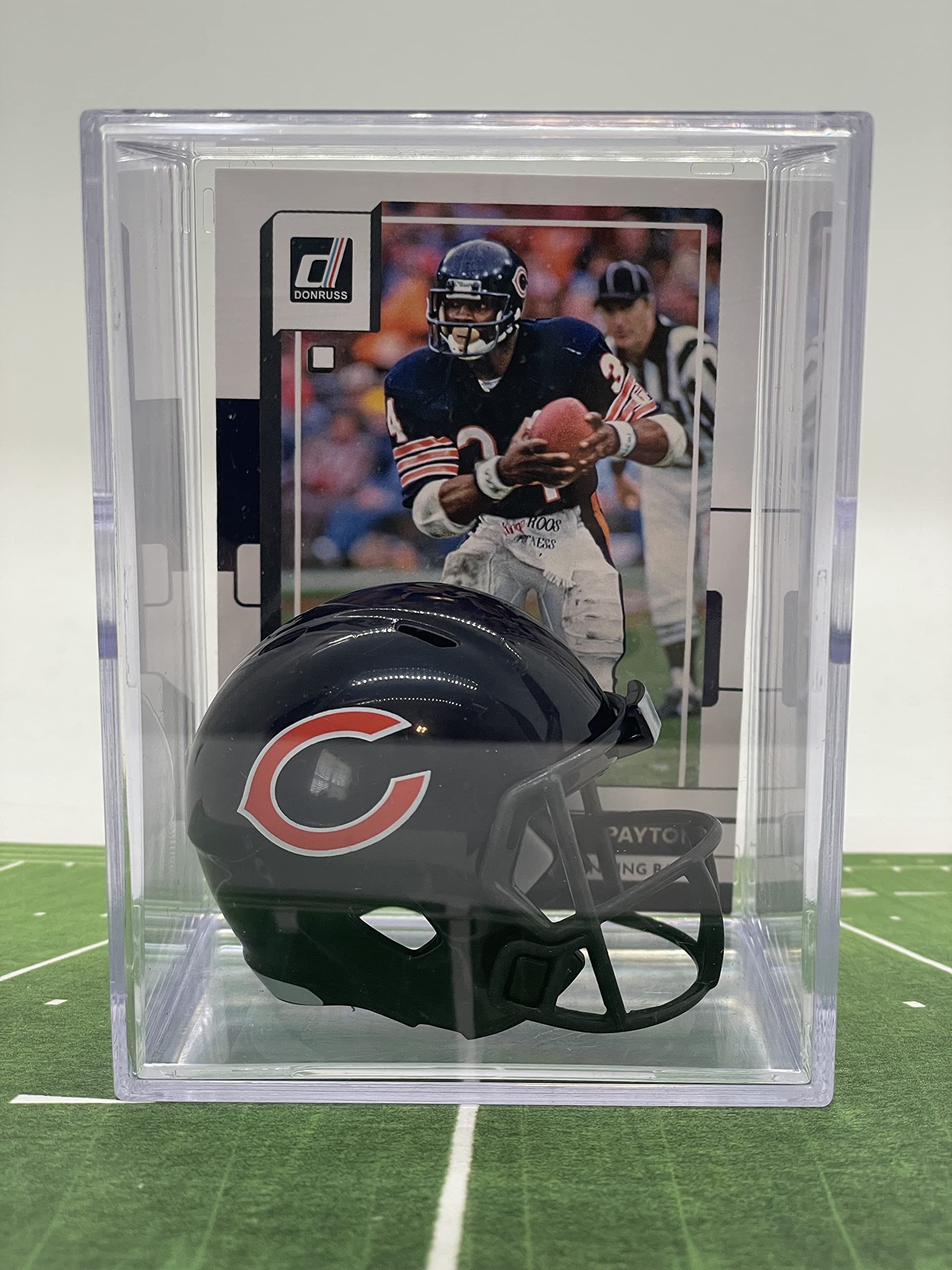 Chicago NFL Helmet Shadowbox w/Walter Payton card
