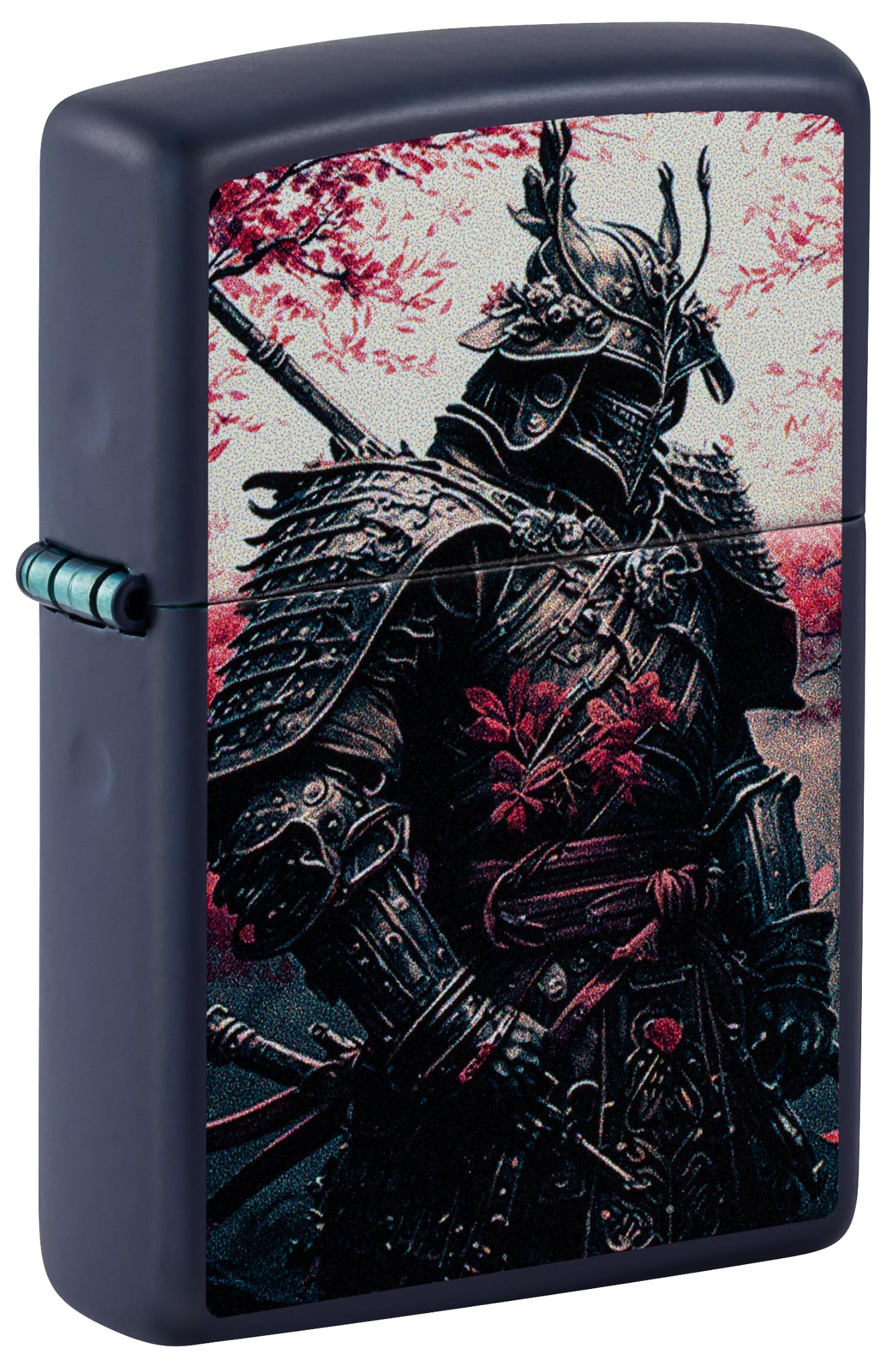 Zippo Windproof Lighter, Samurai Warrior, Navy Mat, Colour Image, Refillable, Re