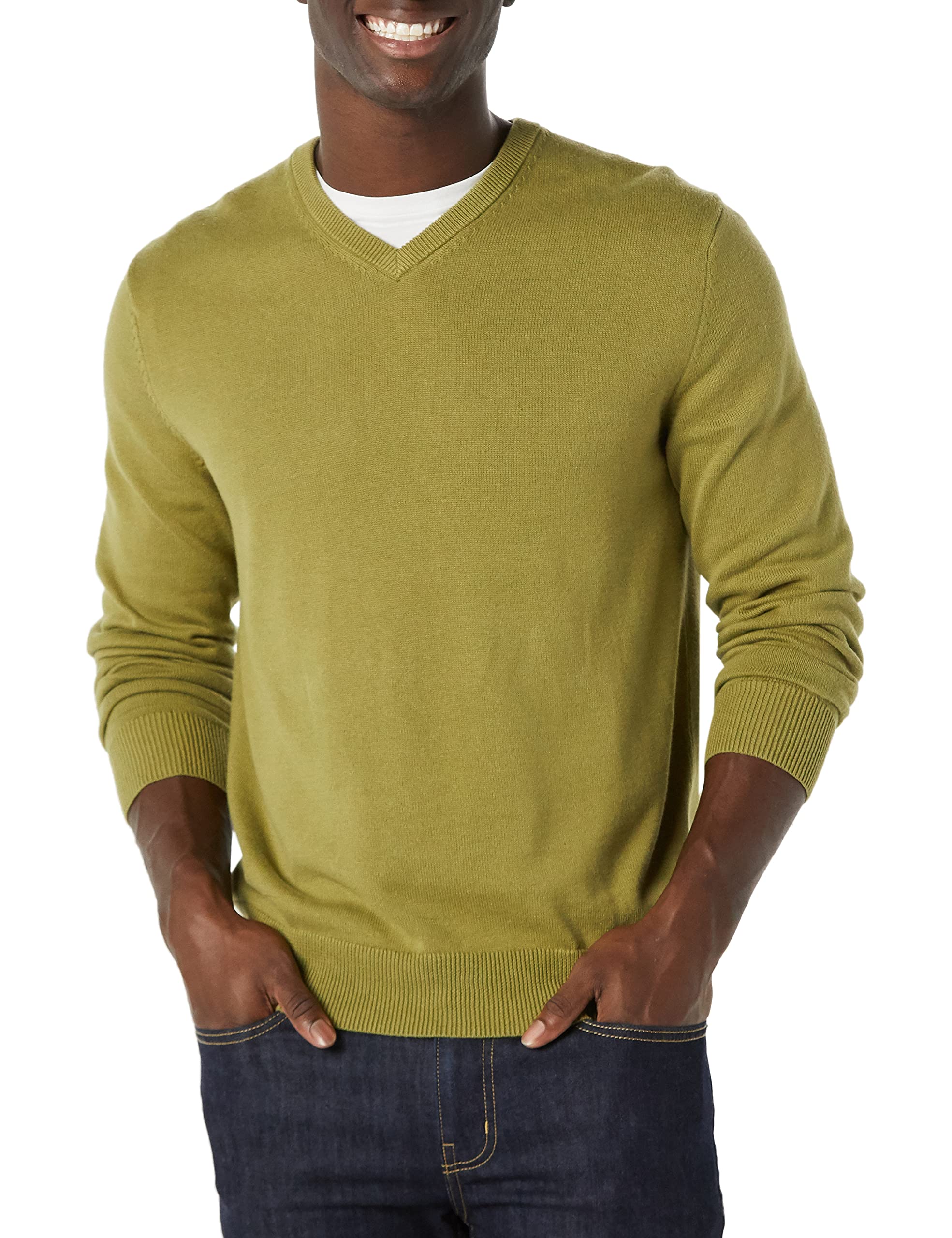 Amazon Essentials Men's V-Neck Pullover (Available in Big and Tall Sizes)