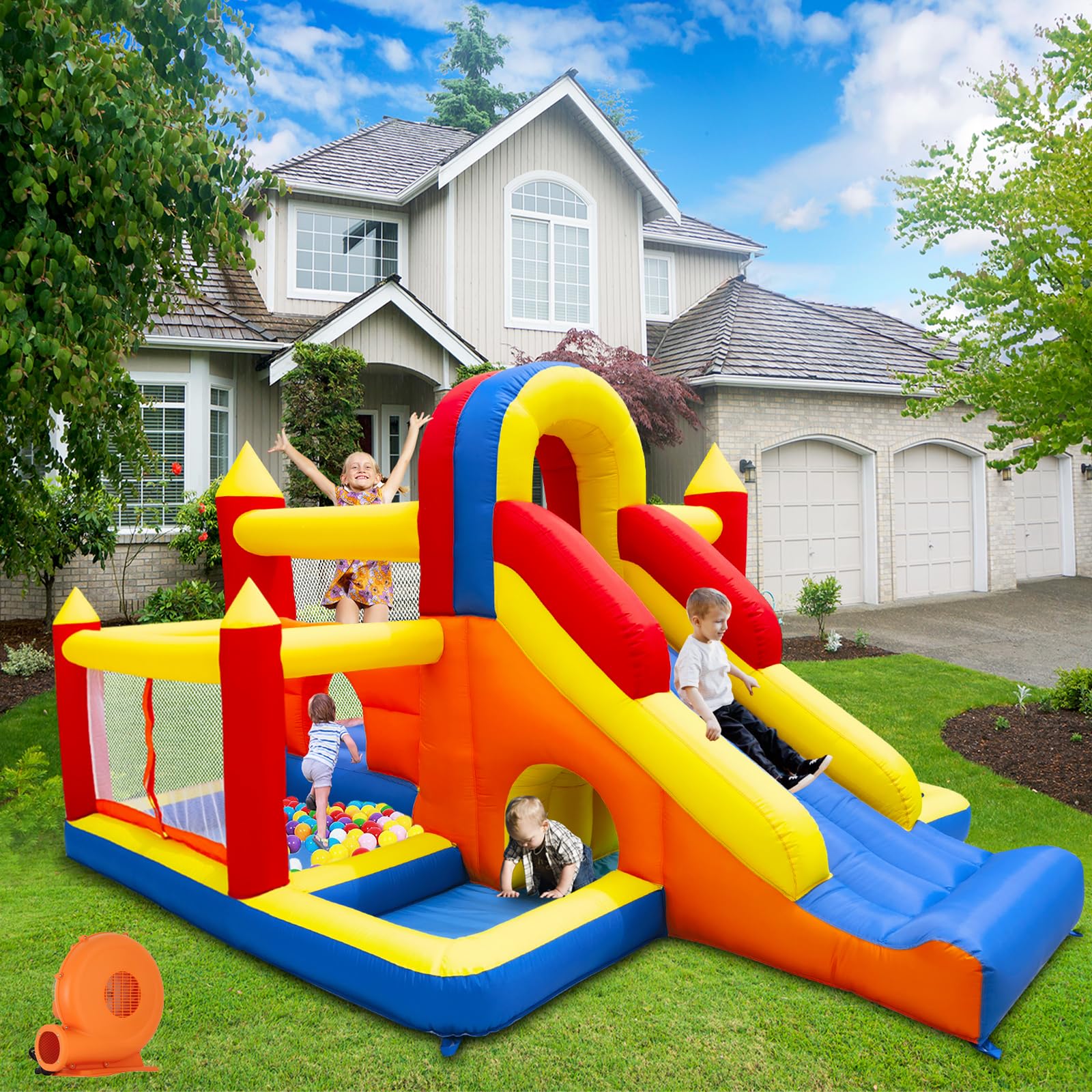Umbalir Inflatable Bounce House for Kids -Bouncy House Indoor & Outdoor Toddler 
