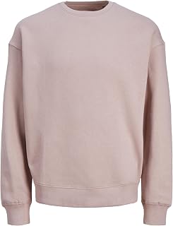 JACK & JONES Men’s Plain Sweatshirt with Crew Neck