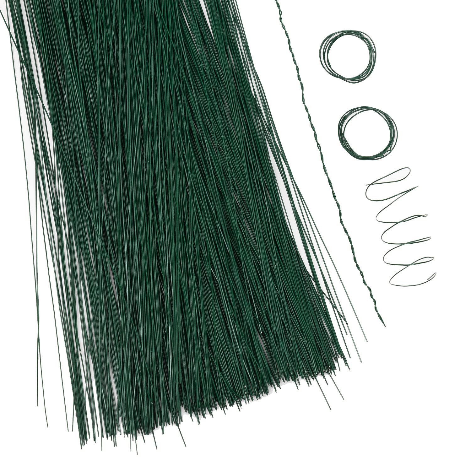 Royal Imports Bulk Green Cut Paddle Wire, 12" Stems, 24 Gauge, 400 pcs | Floral 