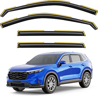 Breejoy in-Channel Window Visors Rain Guards for Honda CR-V CRV 2023 2024 2025 2026 LX EX EX-L Sport Hybrid Sport Touring, 4PCS Dark Smoke Window Deflectors, Vent Visors, Vent Shades, Car Accessories