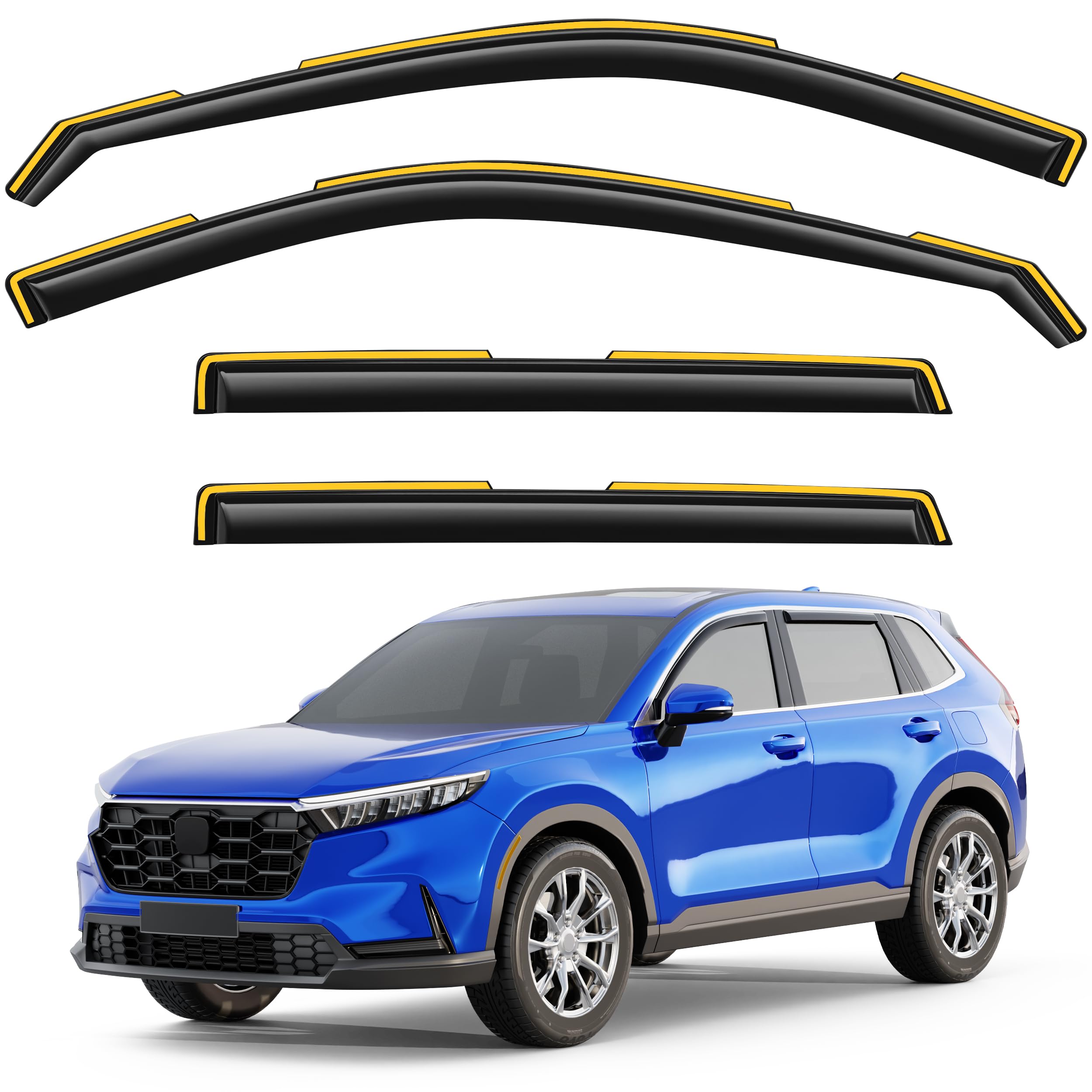 Breejoy in-Channel Window Visors Rain Guards for Honda CR-V CRV 2023 2024 2025 2