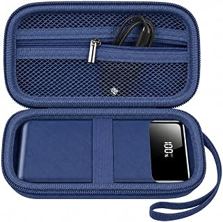 ANKHOH Hard Power Bank Case for Charmast,for Citicr,for VRURC,for VEGER | for Orfeika,for OHOVIV,Protective EVA shell,Elastic Securing Strap,Mesh Cable Pocket,Compact Travel Storage Deepblue