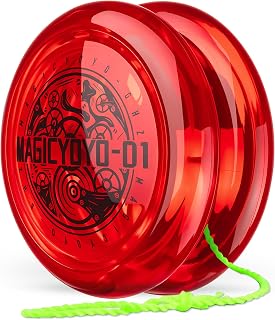 MAGICYOYO D1 Looping Responsive Yoyo for Kids 8-12 & Beginners (D1 Red) | Starter Yo-Yo for 2a Loop Trick, Easy to Play Basic Yo Yo String Tricks & Advanced Performance, Come with Extra 4 Strings