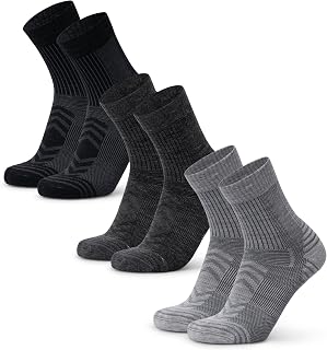DANISH ENDURANCE Hiking Light Socks, Thin, Climbing Socks, Merino Wool, Blister Prevention, Lightweight, For Summer, Breathable, Antibacterial, Odor Resistant, Sweat Absorbent, Quick Drying, Sports