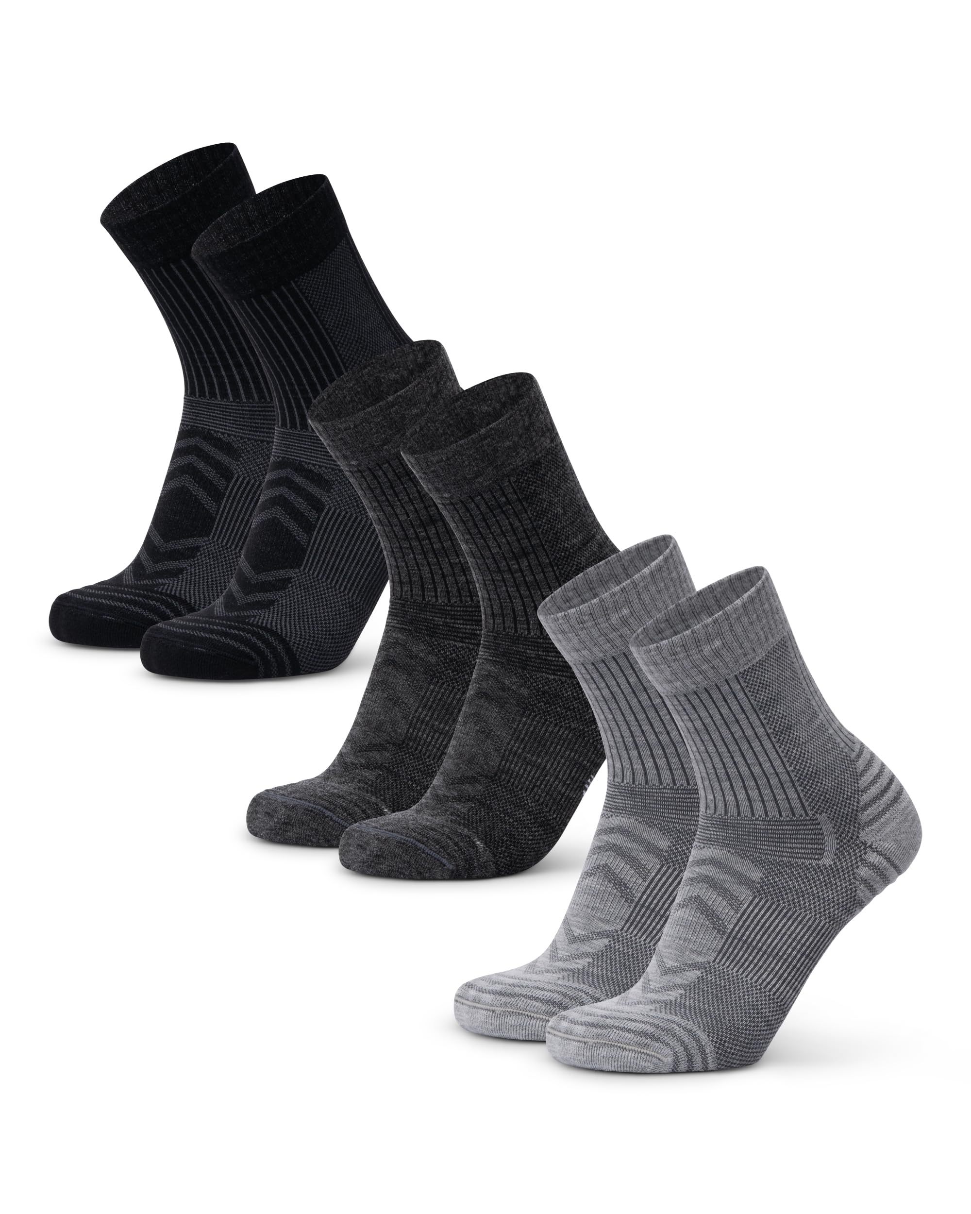 DANISH ENDURANCE Hiking Light Socks, Thin, Climbing Socks, Merino Wool, Blister 