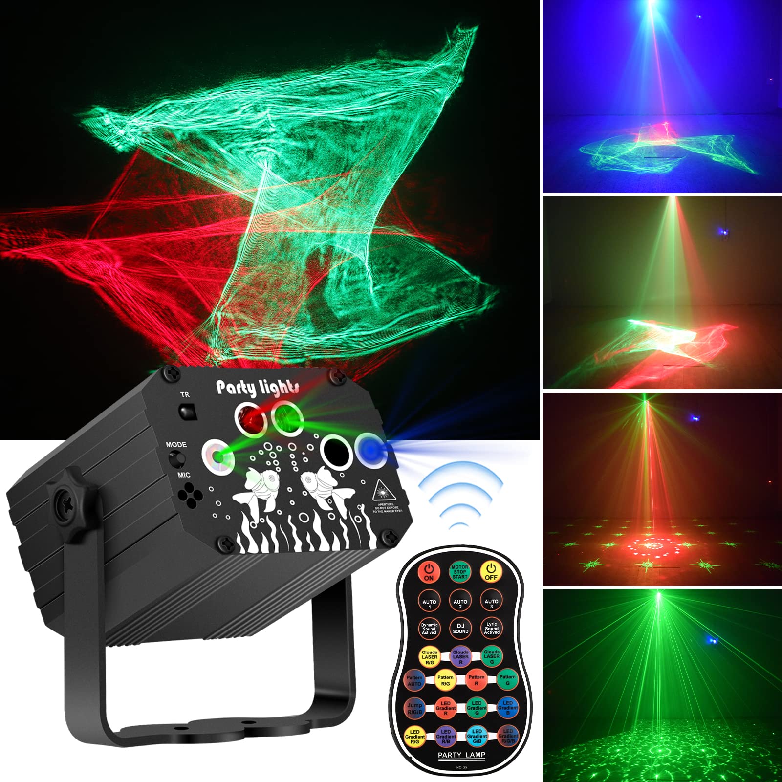 Enjoyedled DJ Disco Stage Party Lights with Northern Laser Light Effect | RGB Le